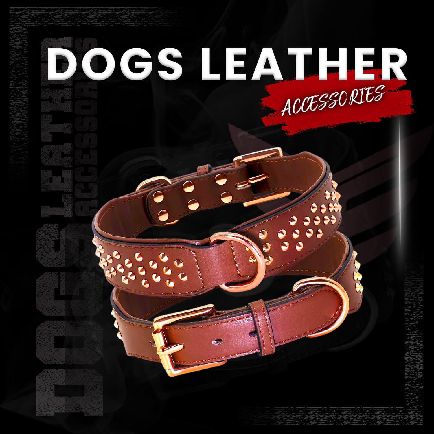 Dogs leather accessories