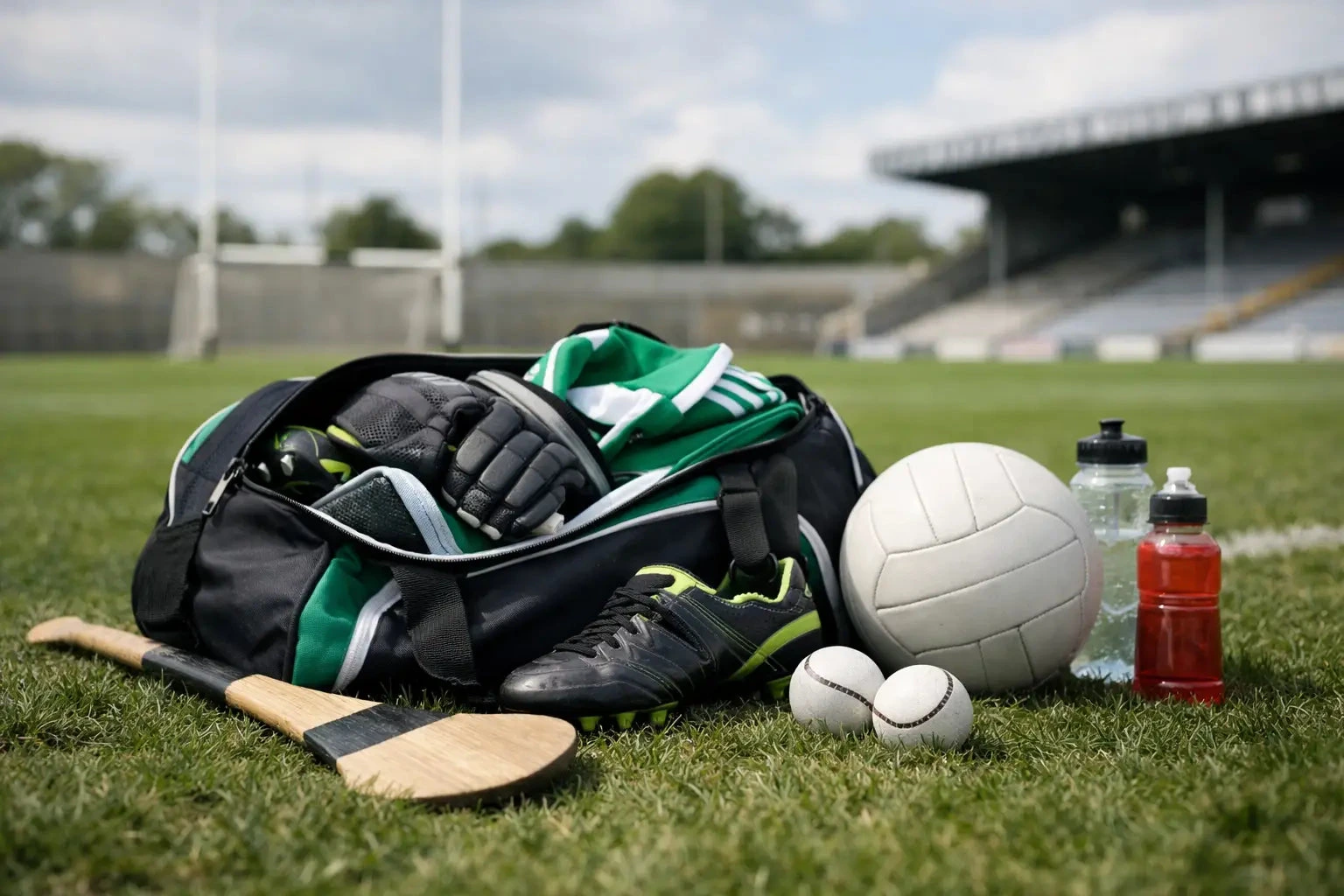 GAA balls, hurleys and training equipment