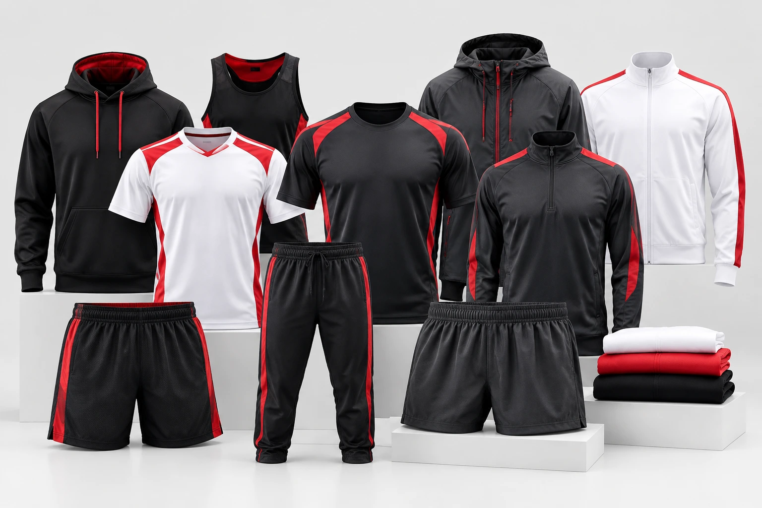 Selection of base styles laid out for a private-label range