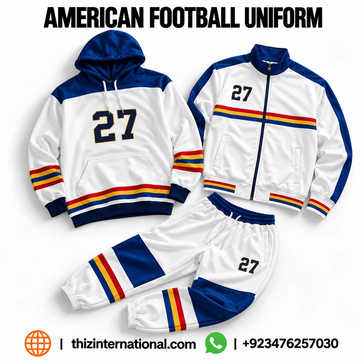 Custom football uniforms teamwear set
