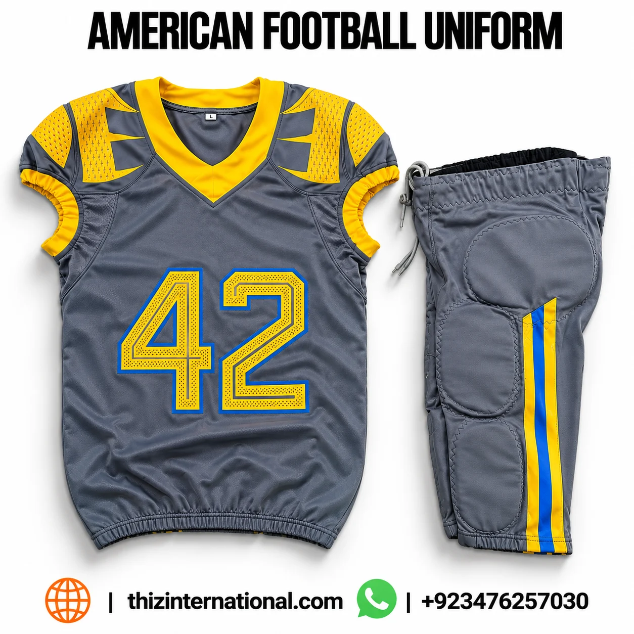 Youth custom football uniform set