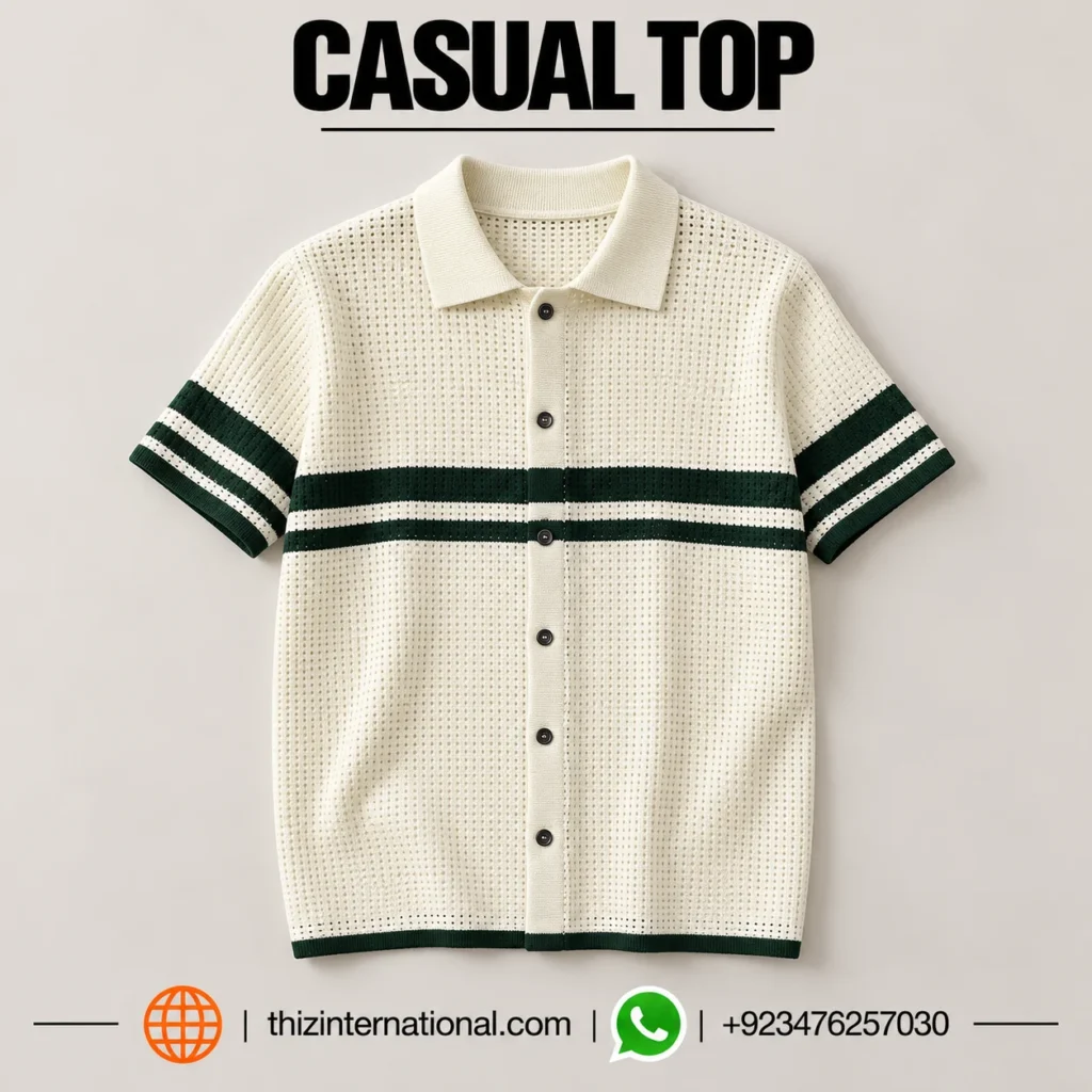 Green Stripe Polo Shirts