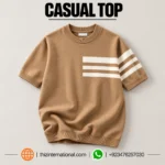Casual Striped Knit Top
