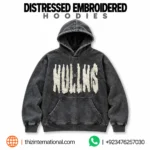 Distressed Embroidered Hoodie