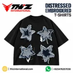Distressed Embroidered T-Shirt
