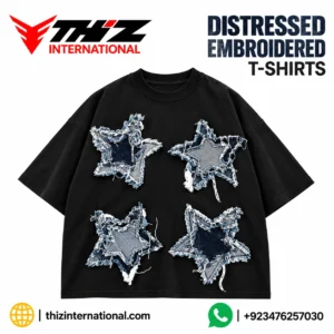 Distressed Embroidered T-Shirt