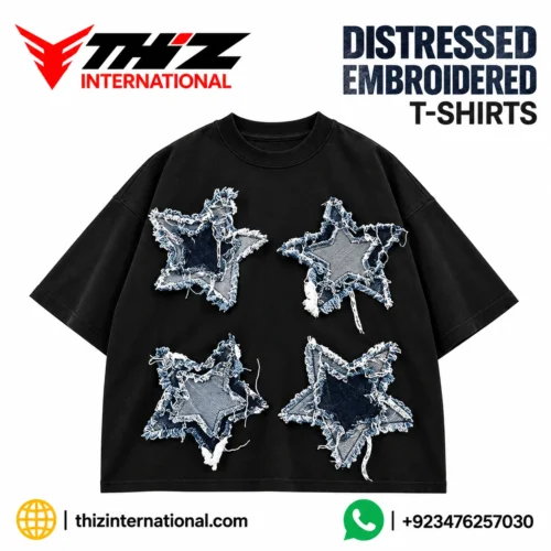 Distressed Embroidered T-Shirt