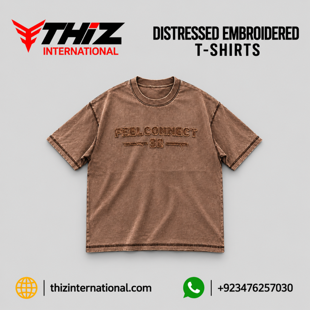 Vintage Distressed Embroidered T-Shirt