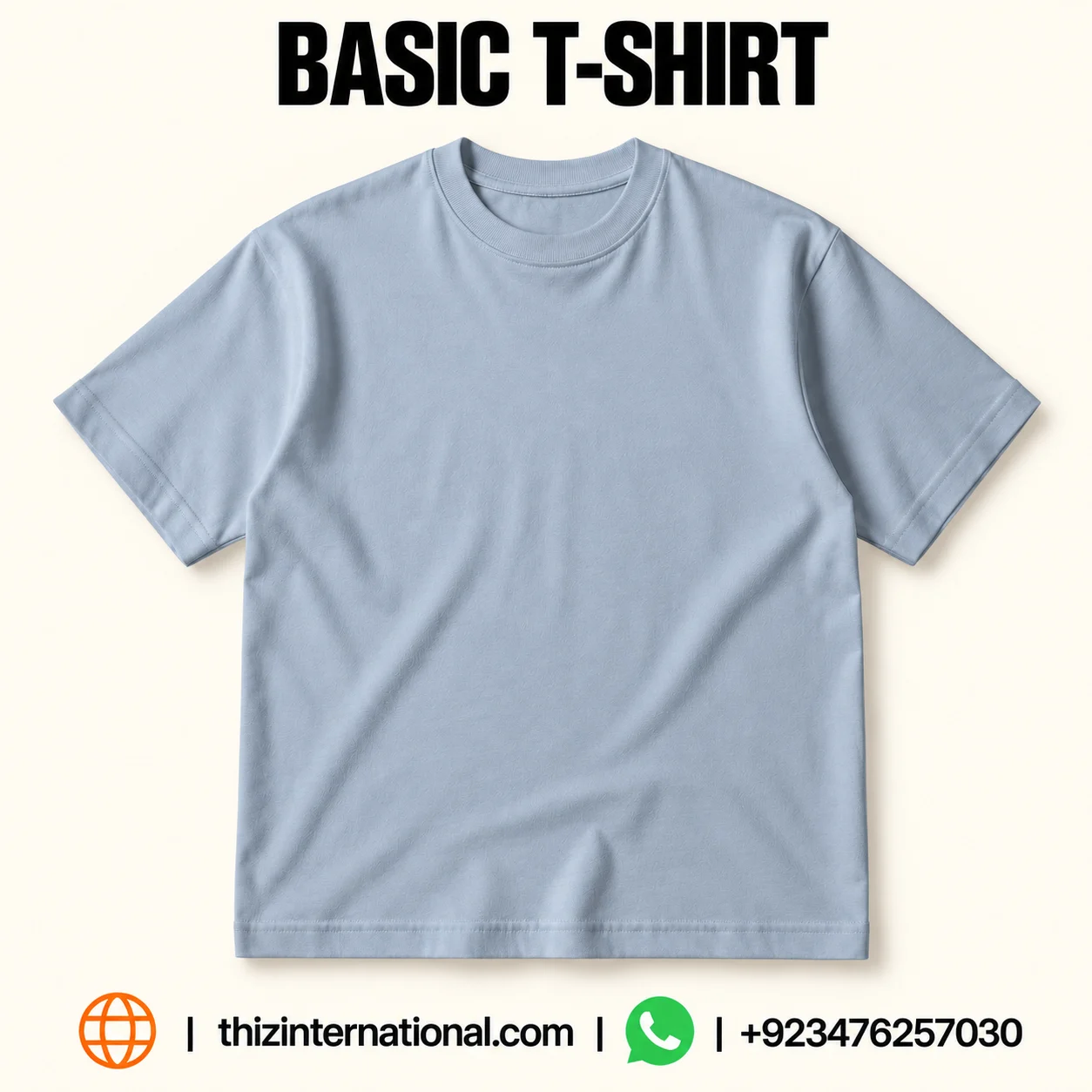 Minimal Basic T-Shirt Advertisement Premium 100% Cotton Basic T-Shirt | Wholesale Unisex Tee - Image 1