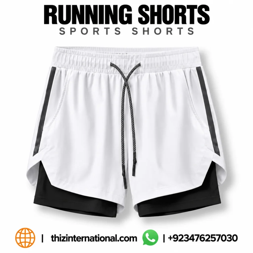 Mens 2-in-1 Workout Running Shorts