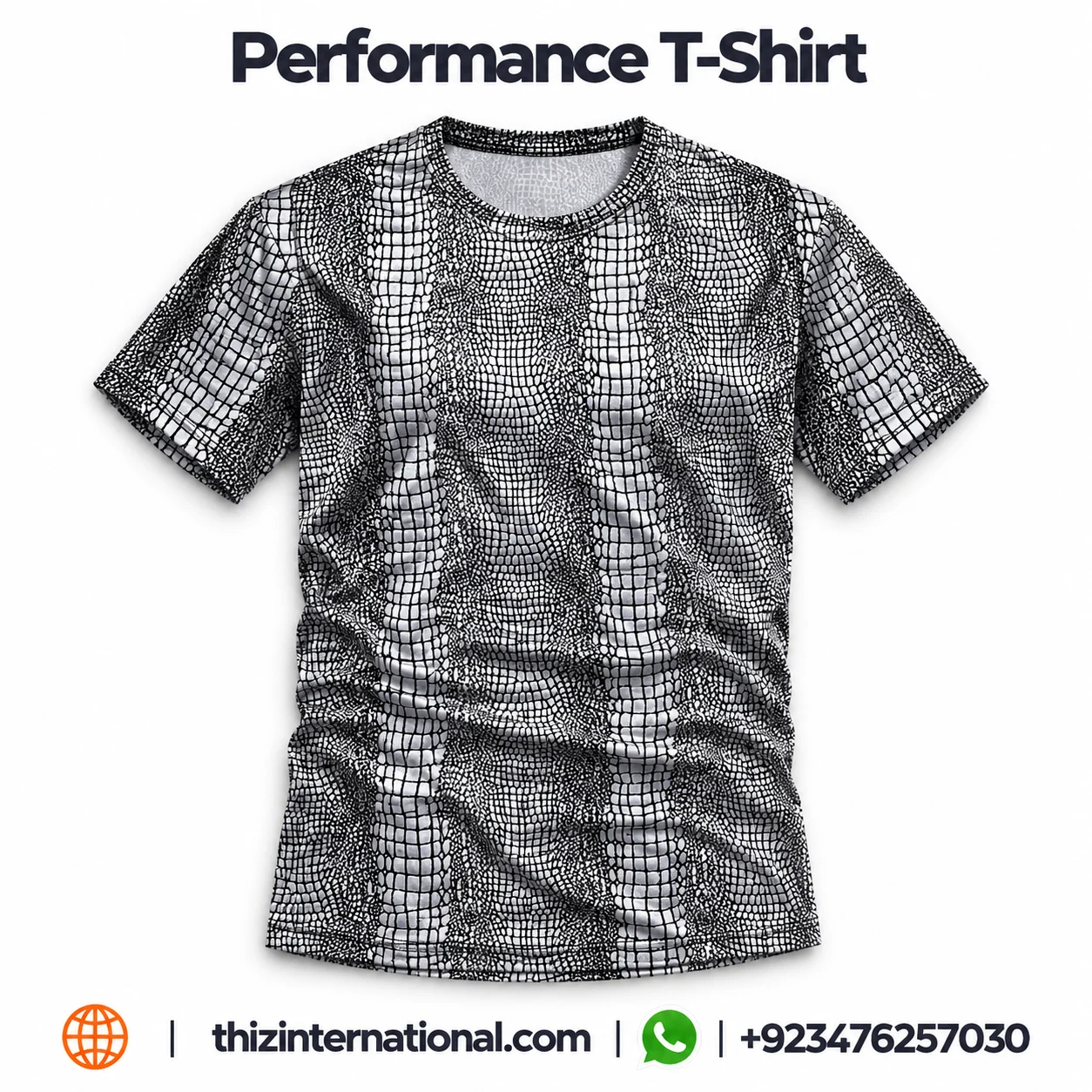 Reptile Pattern Athletic T-Shirt