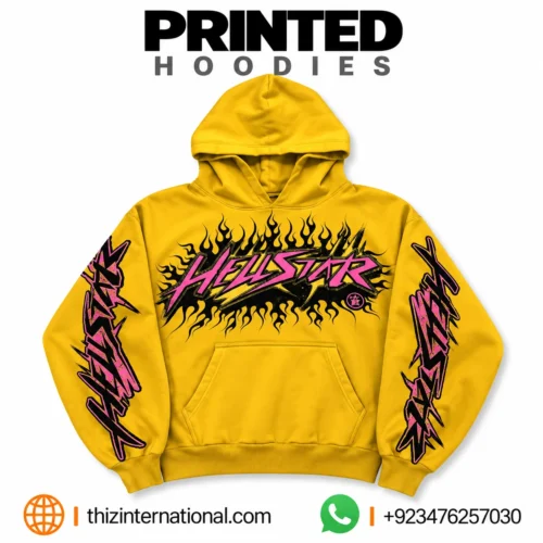 Acid Wash Printed Hoodies