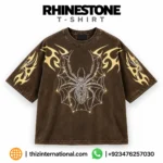 Rhinestone Spider Web T-Shirt