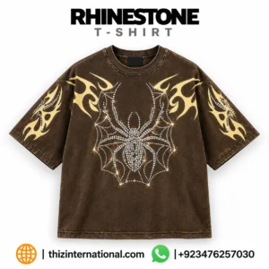 Rhinestone Spider Web T-Shirt