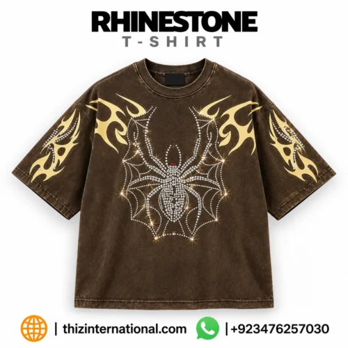 Rhinestone Spider Web T-Shirt