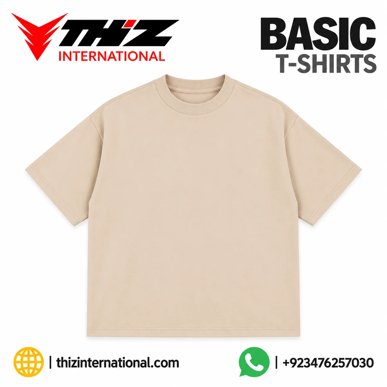 36-Star Premium 100% Cotton Basic T-Shirt | 230G Heavyweight Tee 100% Cotton Basic T-Shirt