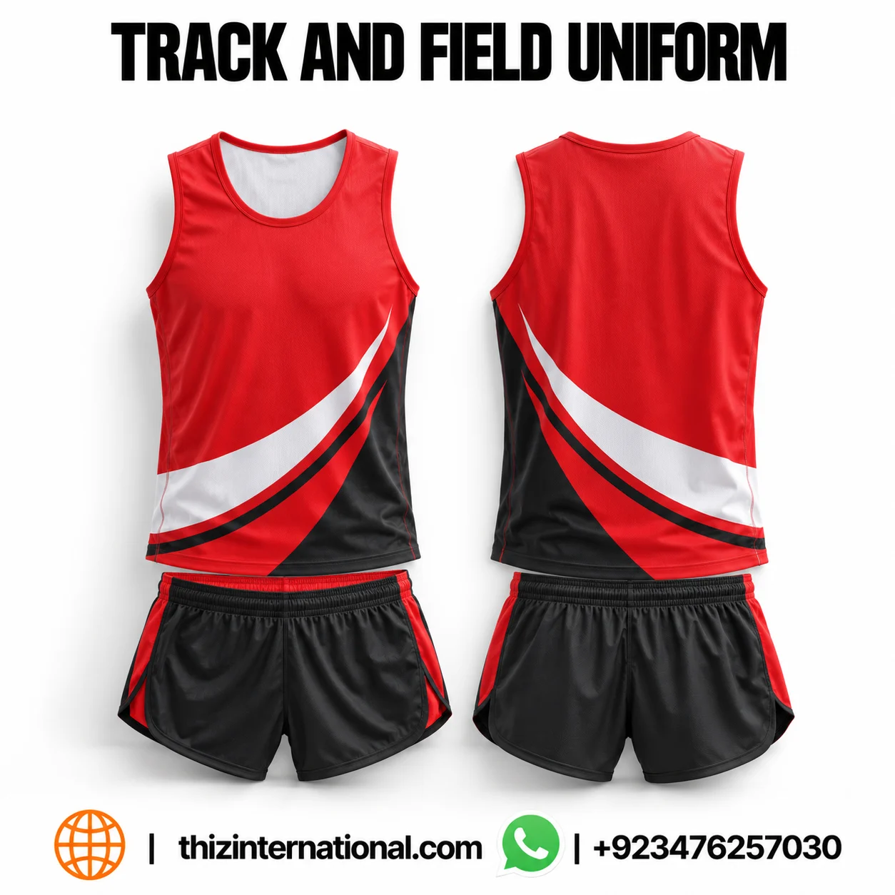 Premium Track and Field Uniform Set | Custom Team Athletics Kit Premium Track and Field Uniform Set