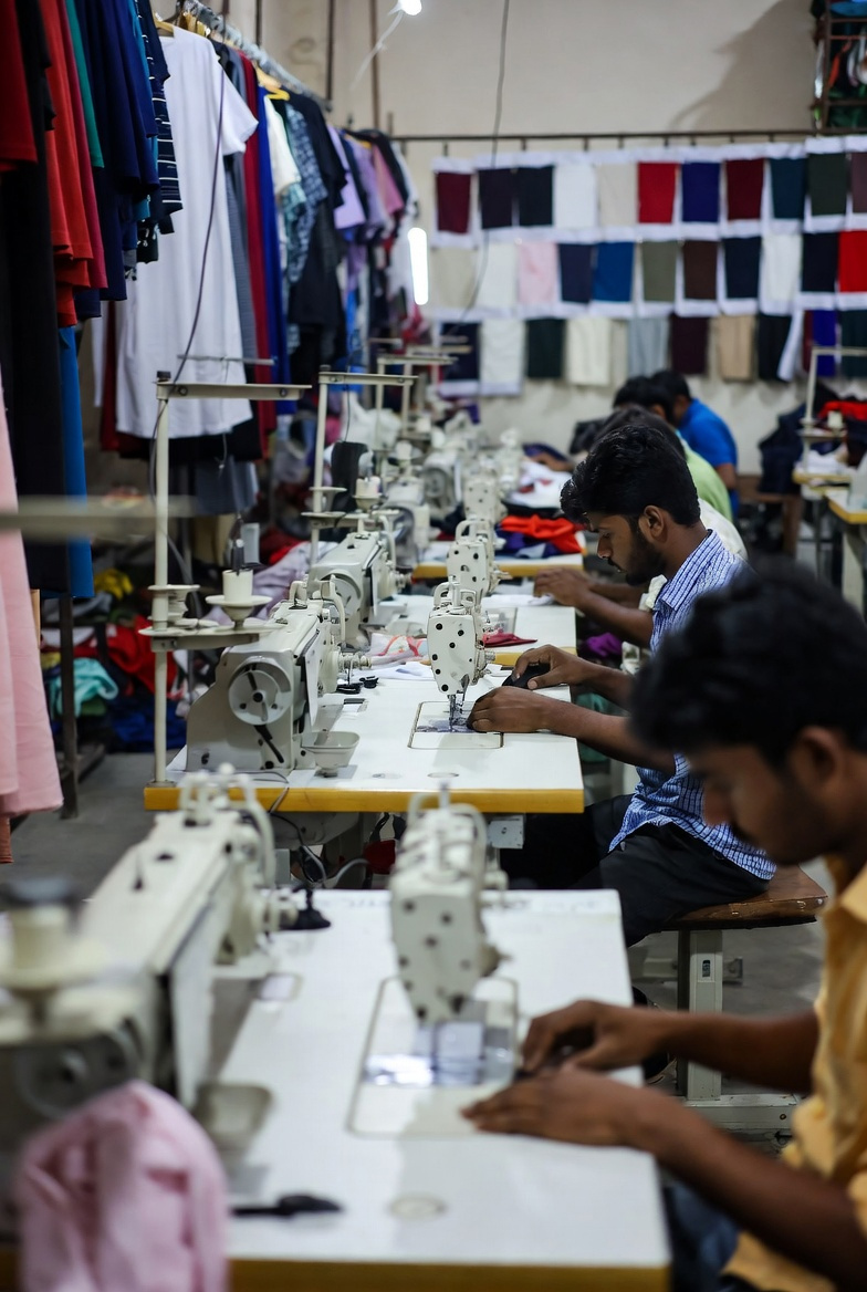 Sportswear being produced at Thiz International
