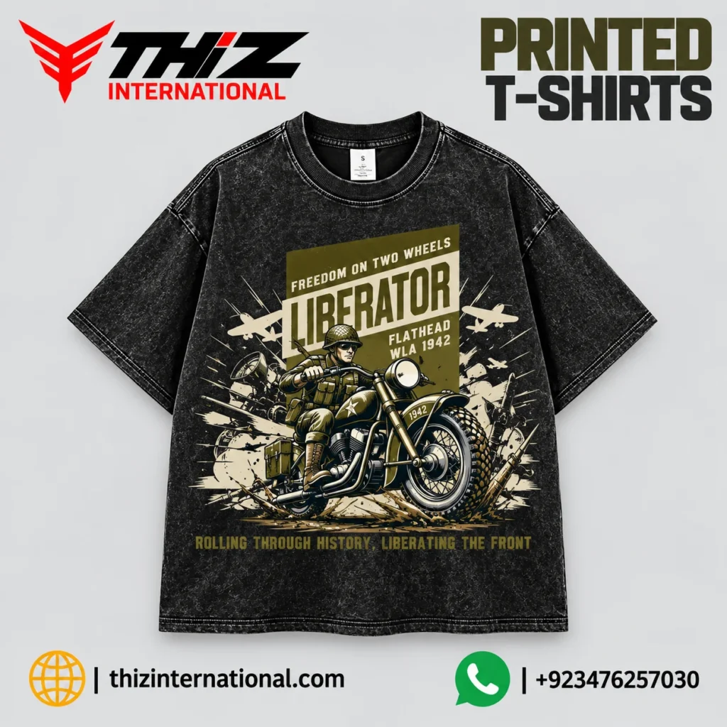 Vintage Motorcycle Printed T-Shirt